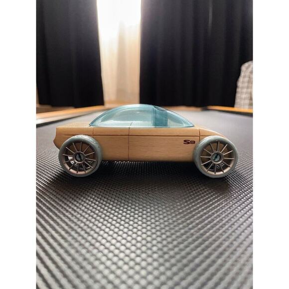 Calello Authentic Automoblox - Teal (light) Blue Car Wood toy - Picture 2 of 8